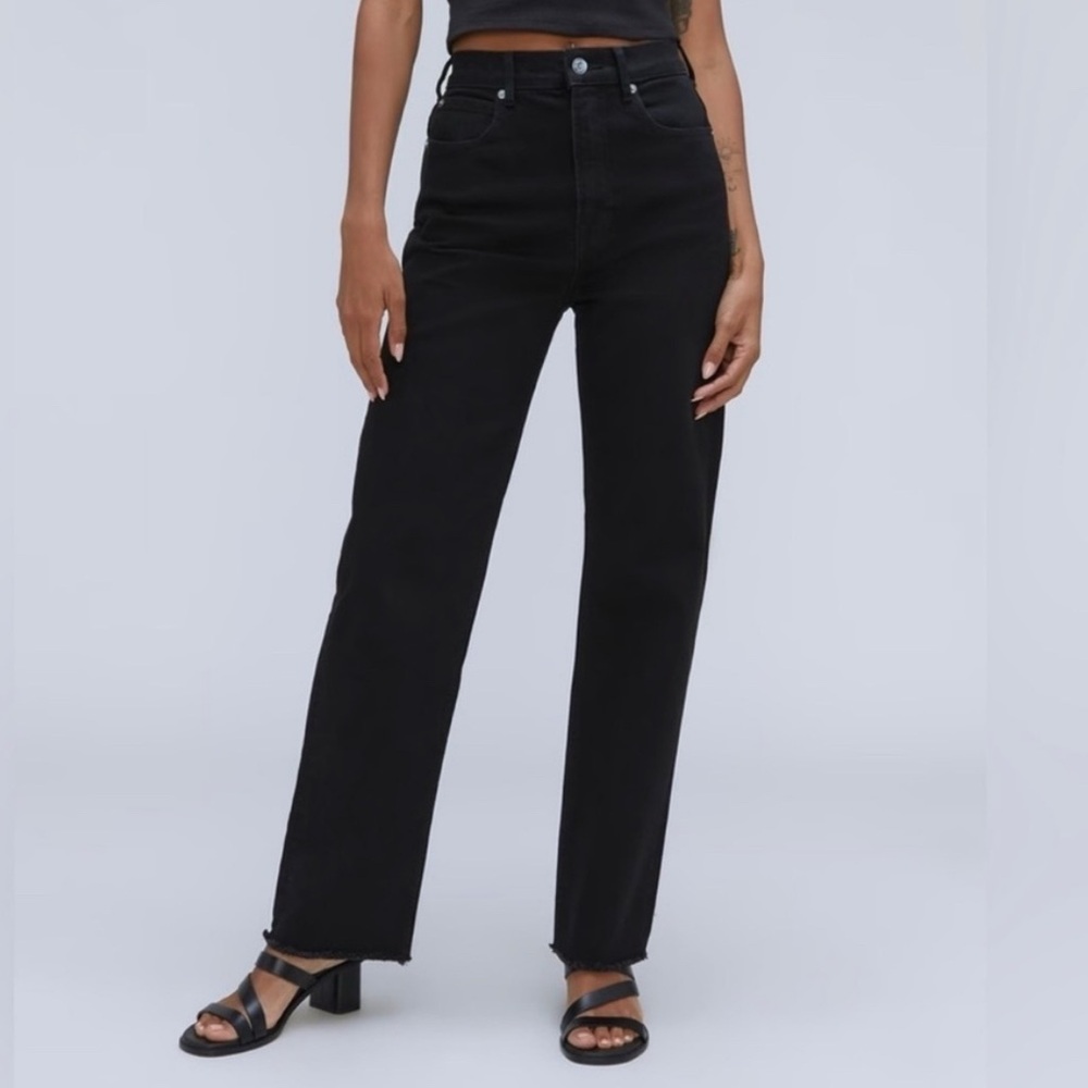 Everlane The Way High Jeans, size 26, Black Coal Color